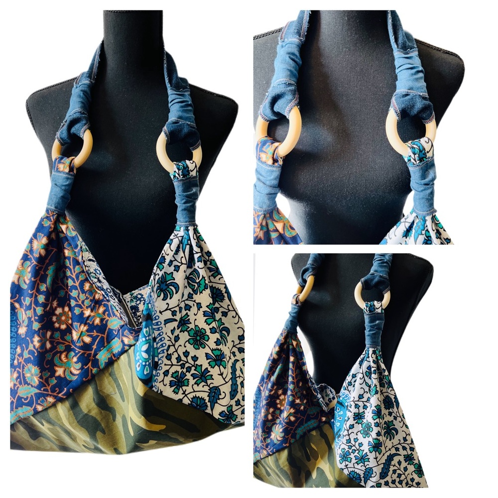 Handmade Boho Triangle Bag Origami Bag Ankara Tote Beach Bag